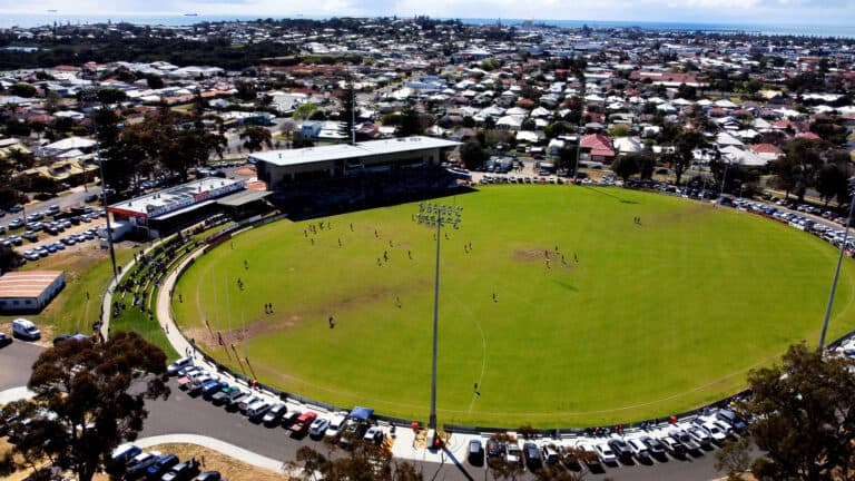 Hands Oval aerial view